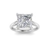 2 Ct Princess Lab Diamond Comfort Fit Solitaire Engagement Ring