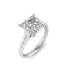 2 Ct Princess Lab Diamond Comfort Fit Solitaire Engagement Ring