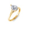 3.5 Ct Pear Moissanite Comfort Fit Solitaire Engagement Ring