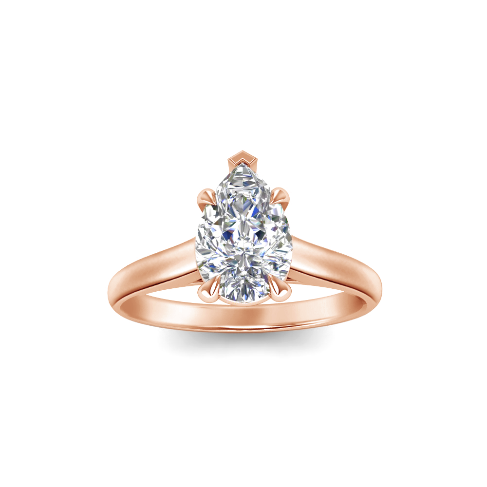 2 Ct Pear Moissanite Engagement Ring