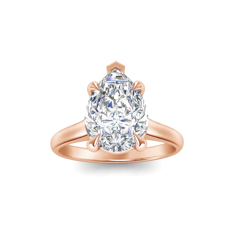 3 Ct Pear Moissanite Engagement Ring