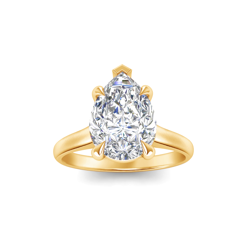 3 Ct Pear CZ Engagement Ring