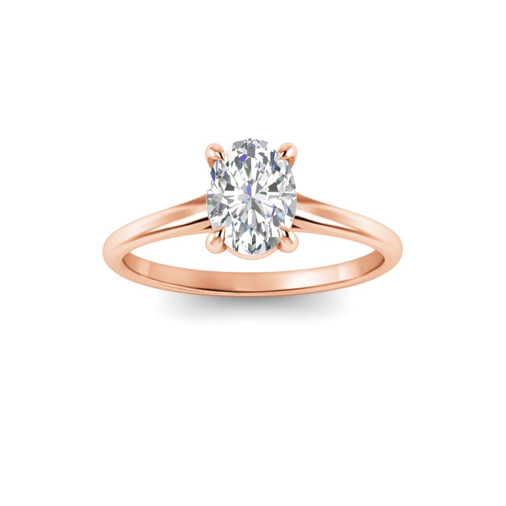 1.5 Ct Oval Diamond Comfort Fit Solitaire Engagement Ring