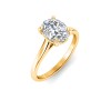 2.5 Ct Oval Lab Diamond Comfort Fit Solitaire Engagement Ring