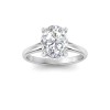 3.5 Ct Oval Lab Diamond Comfort Fit Solitaire Engagement Ring