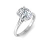 3.5 Ct Oval Lab Diamond Comfort Fit Solitaire Engagement Ring
