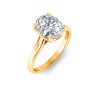 3 Ct Oval Lab Diamond Comfort Fit Solitaire Engagement Ring