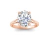 4 Ct Oval CZ Comfort Fit Solitaire Engagement Ring