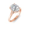 4 Ct Oval CZ Comfort Fit Solitaire Engagement Ring