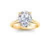 4 Ct Oval Lab Diamond Comfort Fit Solitaire Engagement Ring