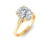 4 Ct Oval Lab Diamond Comfort Fit Solitaire Engagement Ring