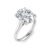 5 Ct Oval Lab Diamond Comfort Fit Solitaire Engagement Ring