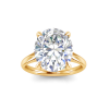 5 Ct Oval Moissanite Comfort Fit Solitaire Engagement Ring