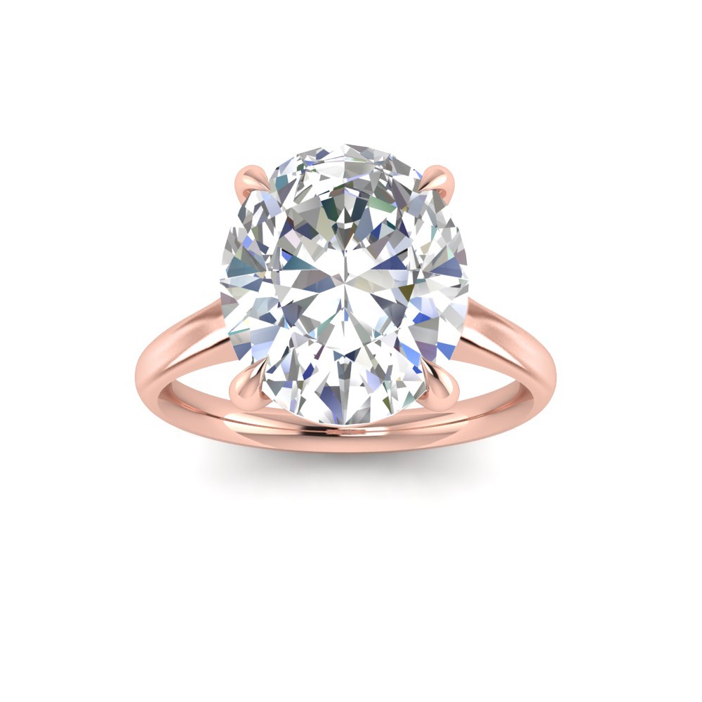 5 Ct Oval Moissanite Engagement Ring