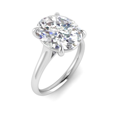 5 Ct Oval Moissanite Engagement Ring