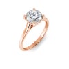 2.5 Ct Round Moissanite Comfort Fit Solitaire Engagement Ring