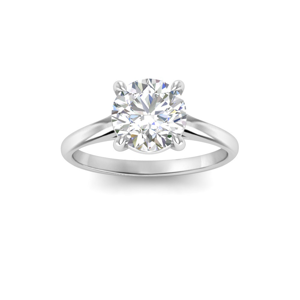 2 Ct Round Diamond Comfort Fit Solitaire Engagement Ring