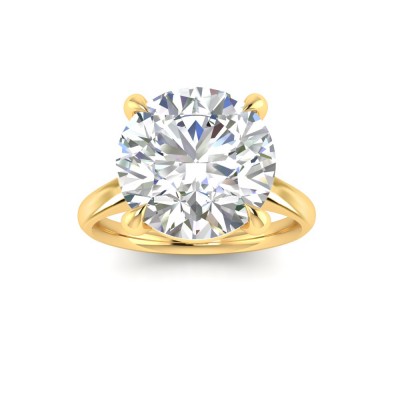 5 Ct Round Lab Diamond Engagement Ring