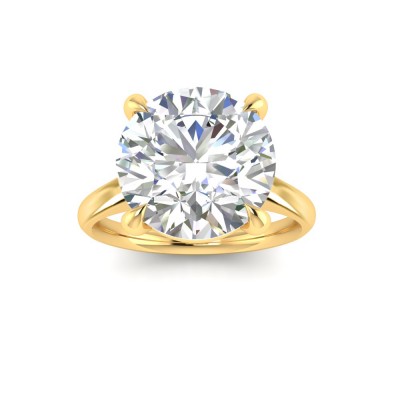 5 Ct Round Lab Diamond Engagement Ring