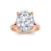 5 Ct Oval CZ Split Shank Solitaire Ring