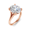 5 Ct Oval CZ Split Shank Solitaire Ring