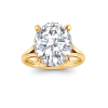 5 Ct Oval CZ Split Shank Solitaire Ring