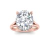 5 Ct Oval CZ Split Shank Solitaire Ring