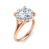 5 Ct Round CZ Split Shank Solitaire Ring