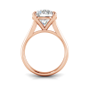 5 Ct Round CZ Split Shank Solitaire Ring