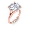 5 Ct Round CZ Split Shank Solitaire Ring