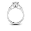 3.30 Ctw Pear CZ & Tapered Baguette Engagement Ring