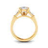 3.10 Ctw Pear CZ & Tapered Baguette Engagement Ring
