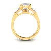 3.10 Ctw Pear CZ & Tapered Baguette Engagement Ring