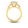 4.10 Ctw Oval CZ & Tapered Baguette Engagement Ring