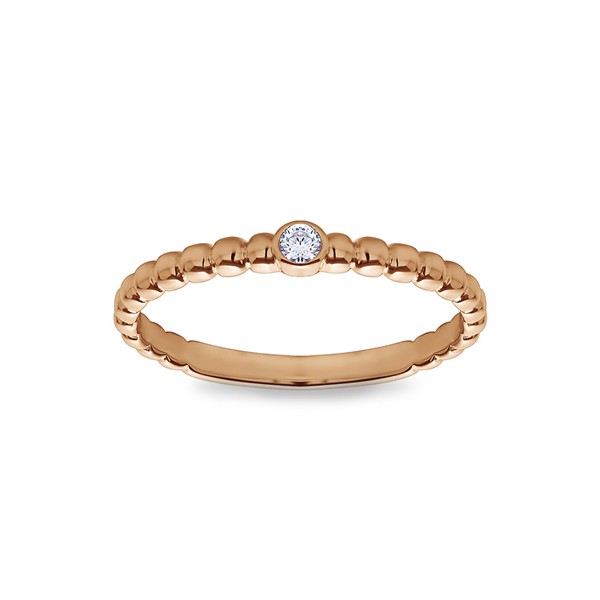 Single Diamond Stackable Ring