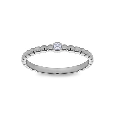 Single Lab Diamond Stackable Ring