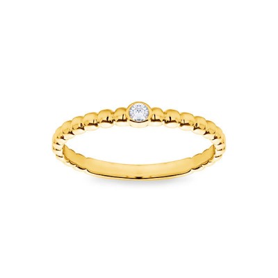 Single Moissanite Stackable Ring