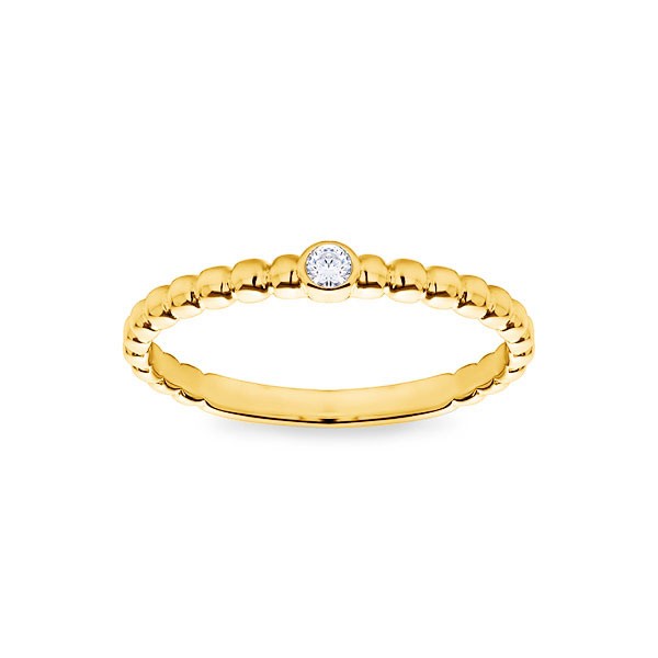 Single Diamond Stackable Ring