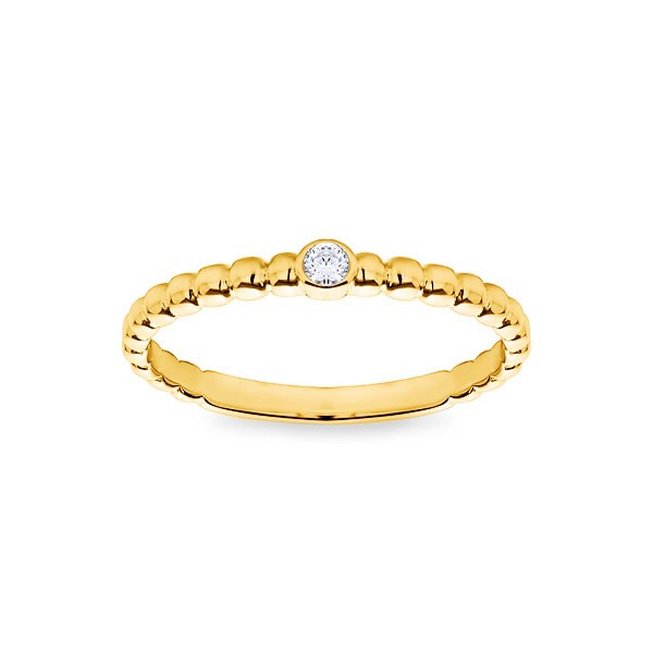 Single Diamond Stackable Ring