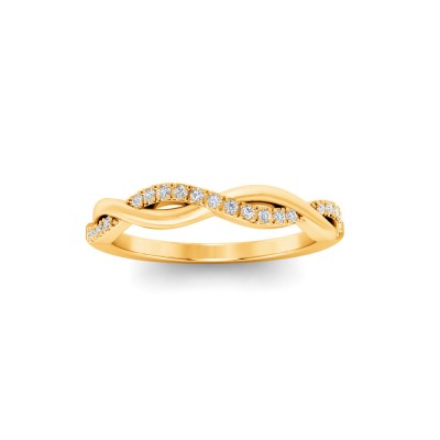 Lab Diamond Twisted Vine Wedding Band