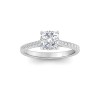 1.30 Ctw Cushion Diamond Hidden Halo Timeless Pavé Engagement Ring