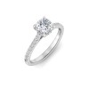 1.30 Ctw Cushion Diamond Hidden Halo Timeless Pavé Engagement Ring