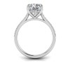 3 Ct Cushion Lab Diamond & .30 Ctw Diamond Hidden Halo Timeless Pavé Engagement Ring