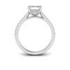 3 Ct Emerald Lab Diamond & .30 Ctw Diamond Hidden Halo Timeless Pavé Engagement Ring