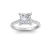 1.5 Ct Princess Lab Diamond & .30 Ctw Diamond Hidden Halo Timeless Pavé Engagement Ring