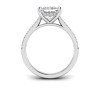 1.5 Ct Princess Lab Diamond & .30 Ctw Diamond Hidden Halo Timeless Pavé Engagement Ring