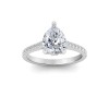 1.5 Ct Pear Lab Diamond & .30 Ctw Diamond Hidden Halo Timeless Pavé Engagement Ring