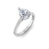 1.5 Ct Pear Lab Diamond & .30 Ctw Diamond Hidden Halo Timeless Pavé Engagement Ring