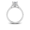 1.5 Ct Pear Lab Diamond & .30 Ctw Diamond Hidden Halo Timeless Pavé Engagement Ring