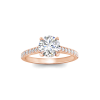 1 Ct Round Lab Diamond & .30 Ctw Diamond Hidden Halo Timeless Pavé Engagement Ring